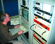 EMC engineer, Louis Marais, operates the test bench at Shurlok&#8217;s new test facility